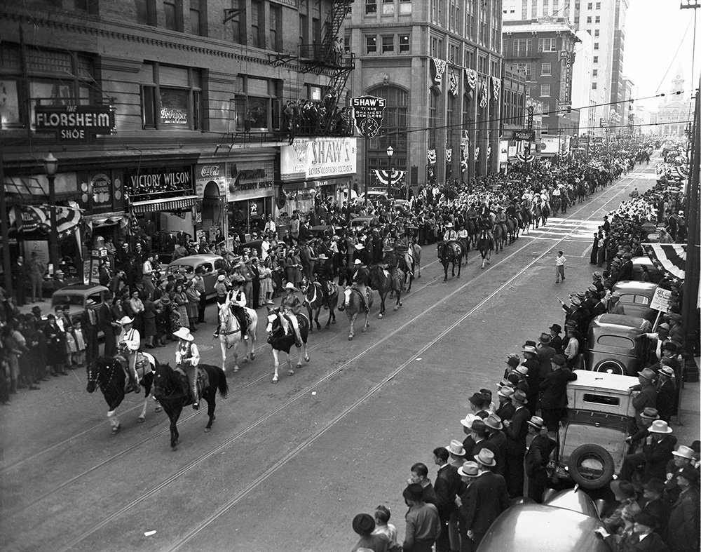 Historic Fort Worth Stock Show parade down Main Street
